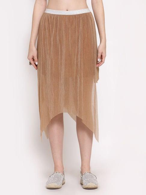 lela beige a-line skirt