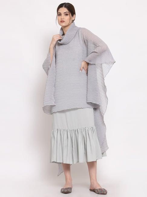 lela grey a-line kaftan