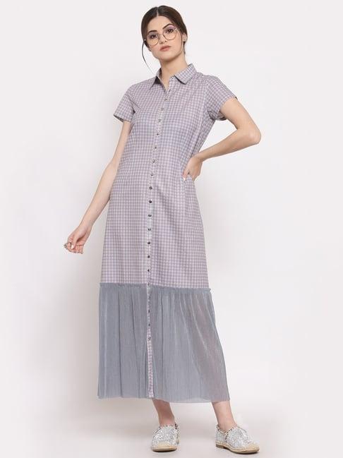 lela grey a-line dress