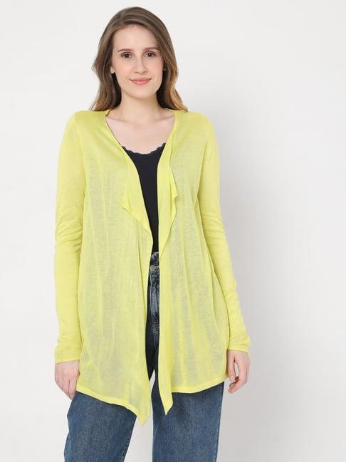 vero moda yellow full sleeves shrug