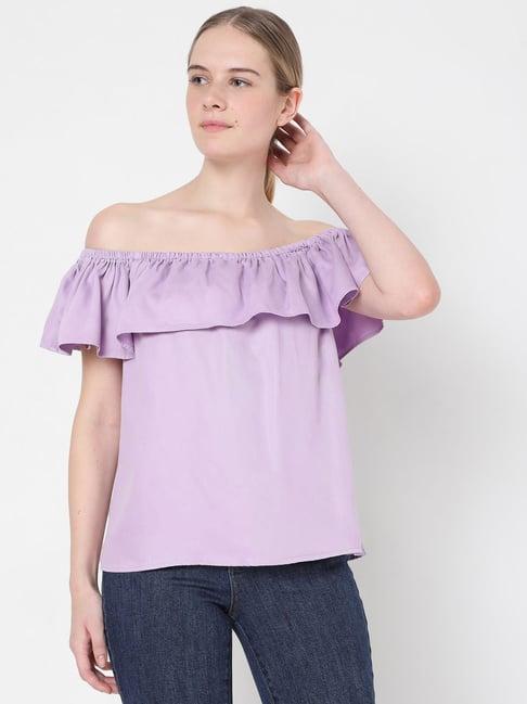 vero moda lavender regular fit top