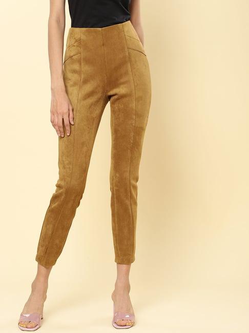 label ritu kumar brown regular fit pants