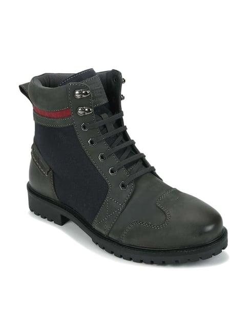 royal enfield men's charcoal grey boots