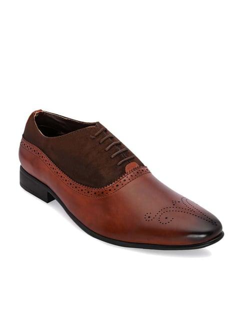 san frissco men's brown brogue shoes