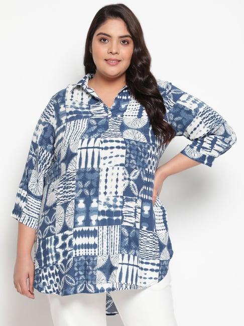 amydus blue printed top