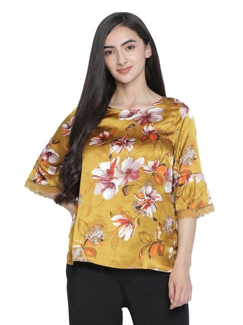 oxolloxo yellow floral print top