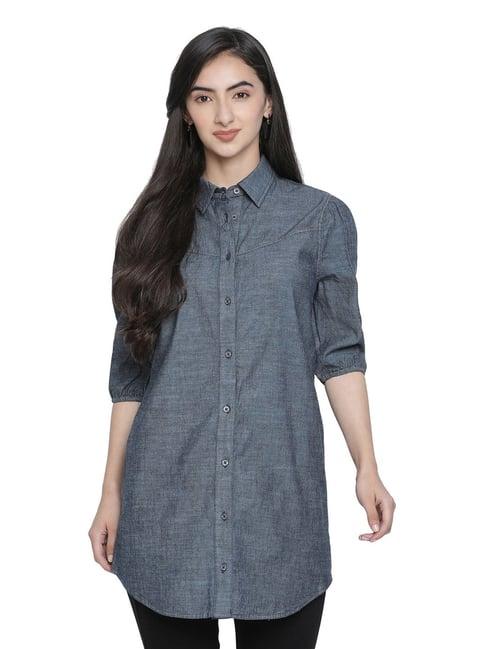 oxolloxo grey cotton tunic