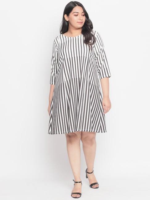 amydus white & black striped dress