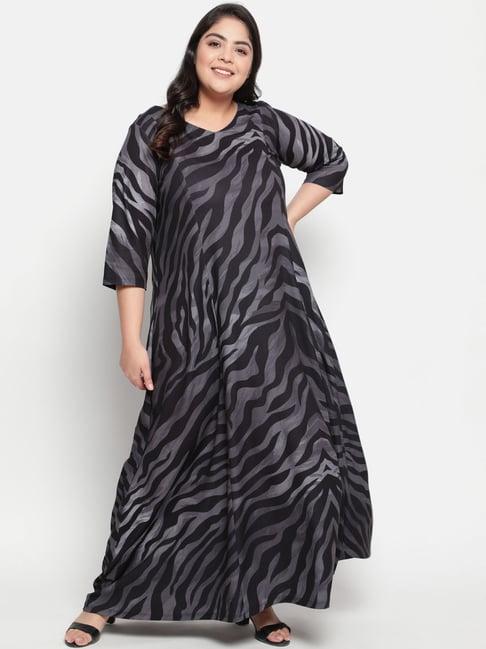 amydus black printed dress