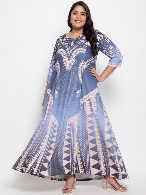 amydus blue printed dress