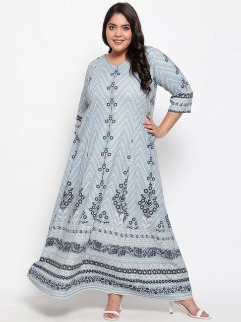 amydus blue printed dress