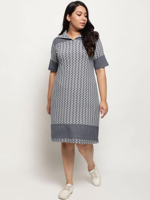 amydus blue printed dress