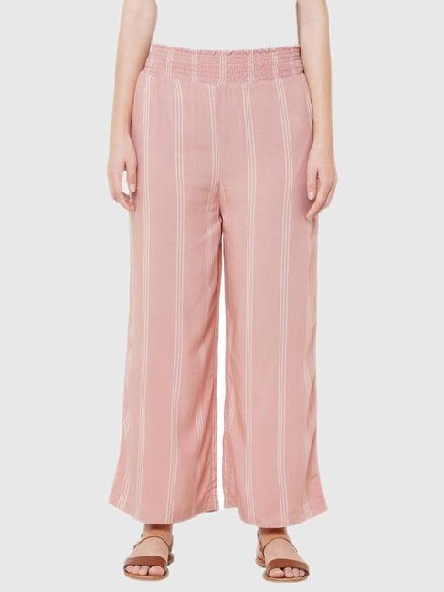 mystere paris peach striped palazzos