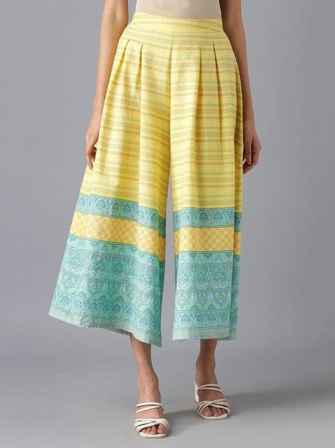 aurelia yellow loose fit palazzos