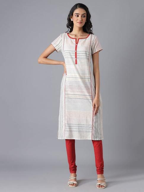 aurelia white straight kurta