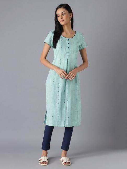 aurelia aqua straight kurta