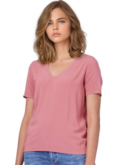 only pink regular fit t-shirt