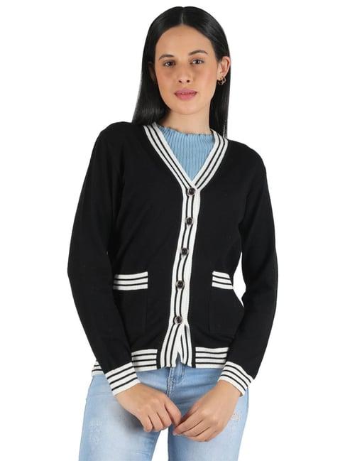 monte carlo black full sleeves cardigan