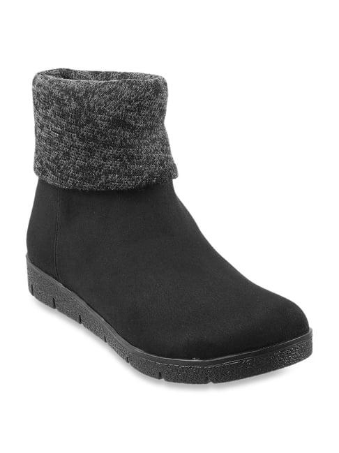 mochi women's black casual booties