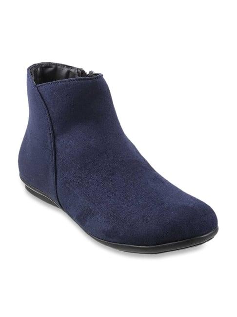 mochi women's blue casual booties