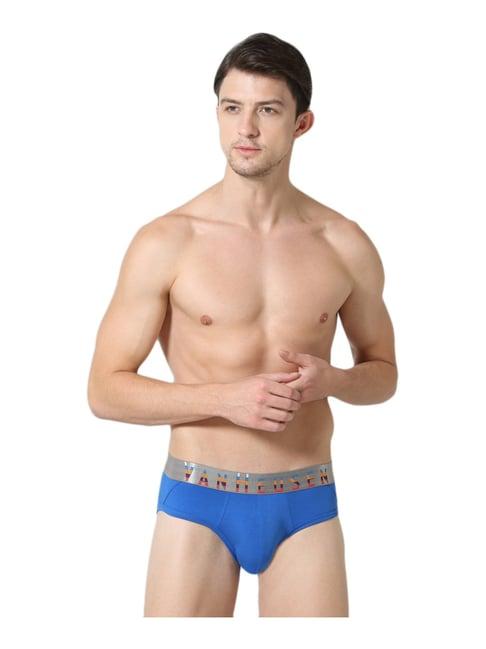 van heusen regular fit colour fresh ultra soft solid briefs - nautical blue