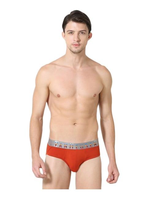 van heusen regular fit colour fresh ultra soft solid briefs - rooibos tea