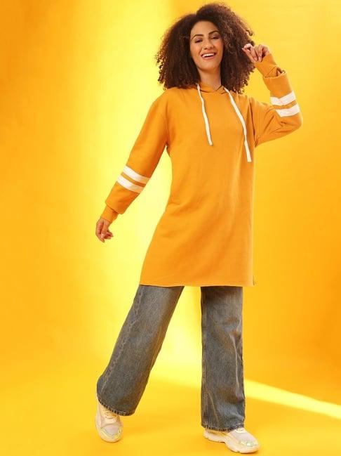 campus sutra yellow straight fit dress