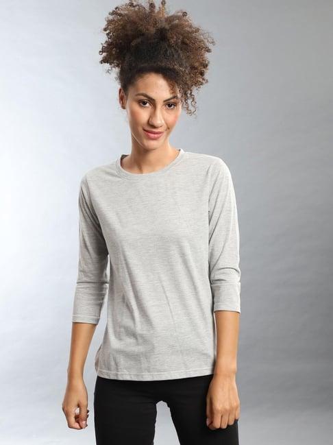 campus sutra grey regular fit top