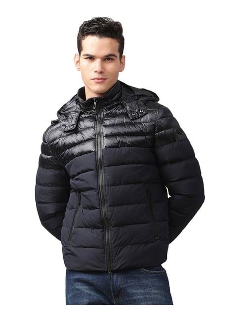 antony morato navy full sleeves hooded jacket