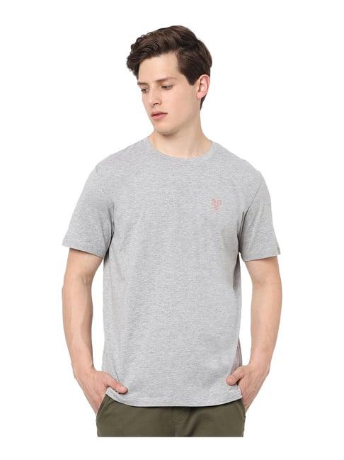 celio* grey cotton crew t-shirt