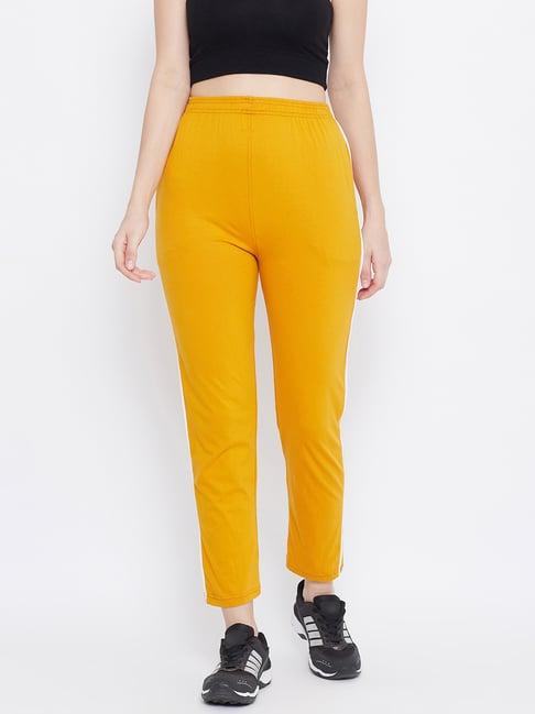 clora creation mustard trackpants