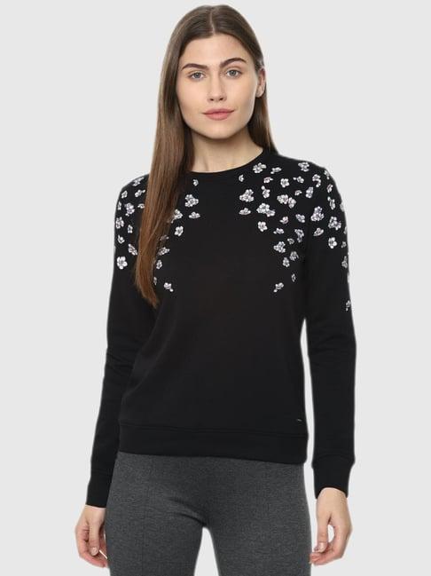 van heusen black floral print sweatshirt