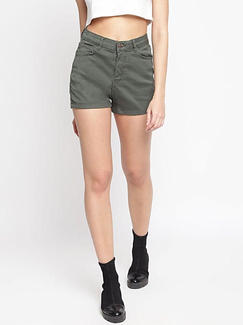 belliskey olive regular fit shorts