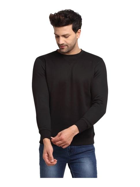 global republic black regular fit sweatshirt