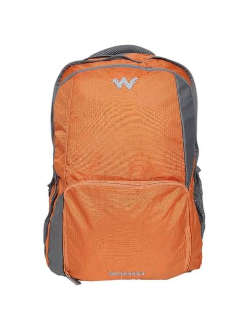 wildcraft geek 3.0 orange & grey backpack