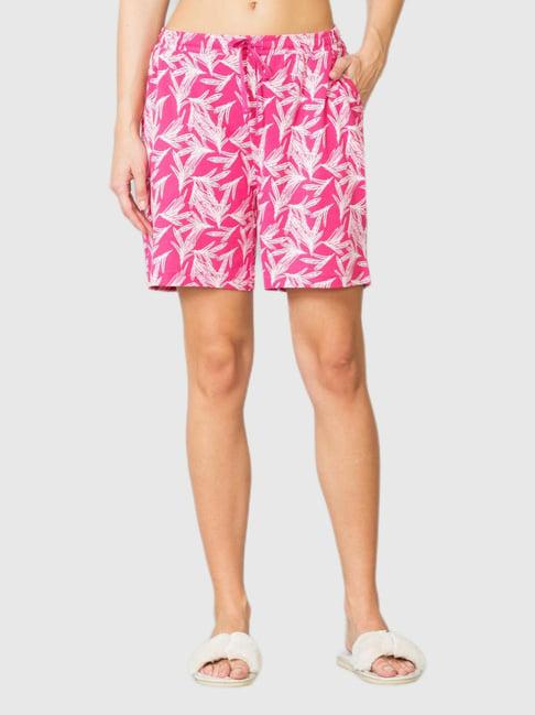 van heusen pink printed shorts