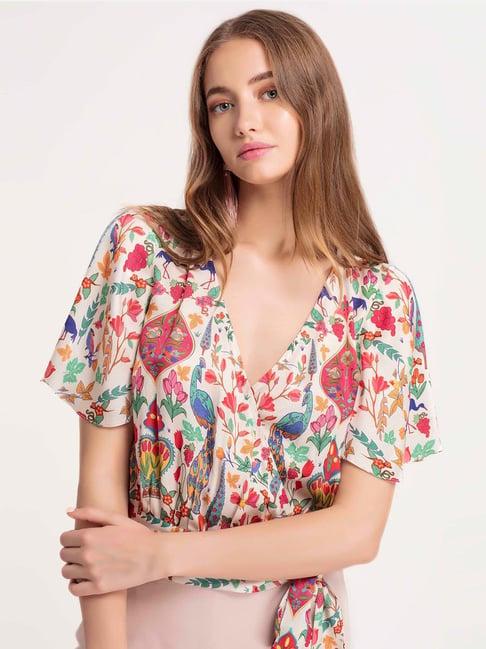 shaye off white printed top