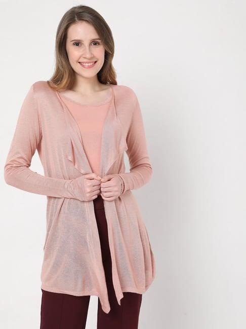 vero moda misty rose full sleeves shrug