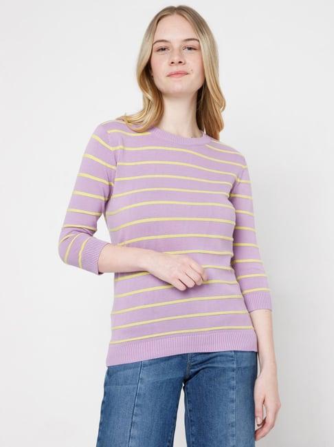 vero moda purple striped sweater