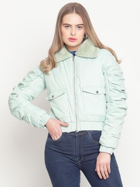 elle light green full sleeves jacket