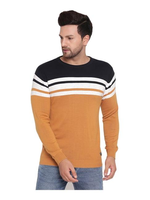 mettle mustard round neck sweater