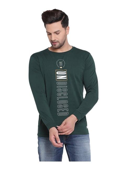 mettle green printed crew t-shirt