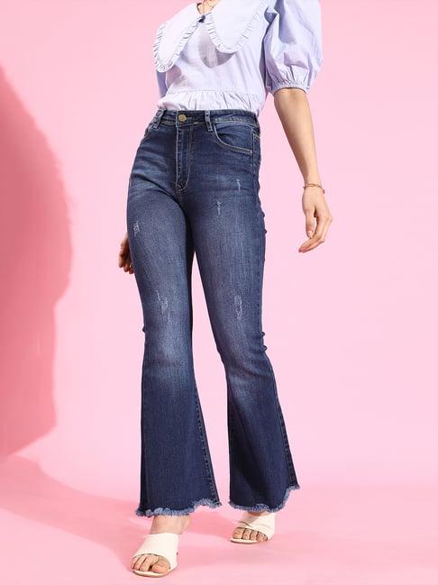 sheczzar blue high rise jeans