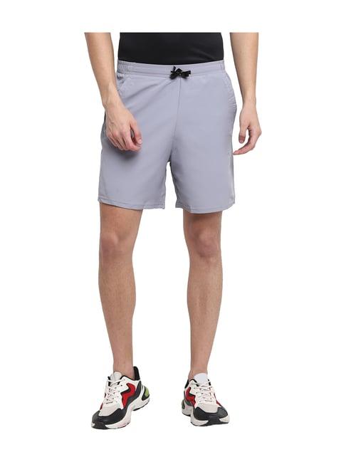 furo by red chief light grey solid regular fit shorts