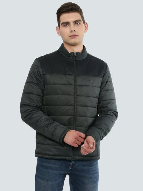 louis philippe grey regular fit quilted jacket