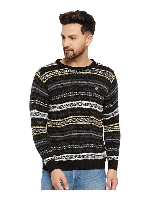 duke black striped sweater