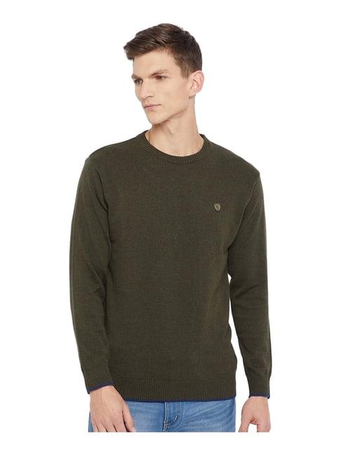 duke dark olive sweater