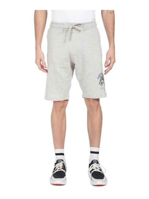 u.s. polo assn. grey regular fit shorts