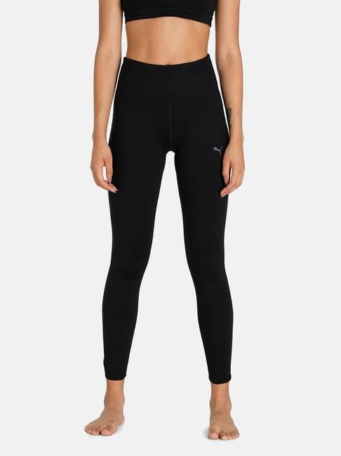 puma studio black regular fit yoga tights