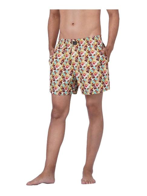 jack & jones beige printed boxers